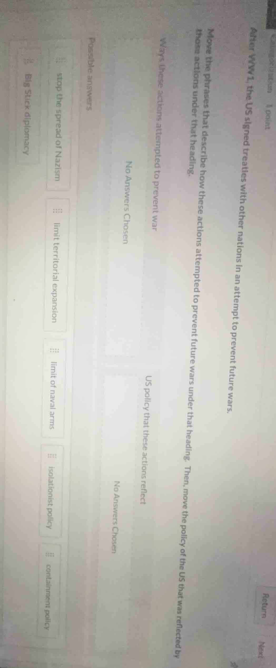 after wwi, the us signed treaties with other nations in an attempt to p…