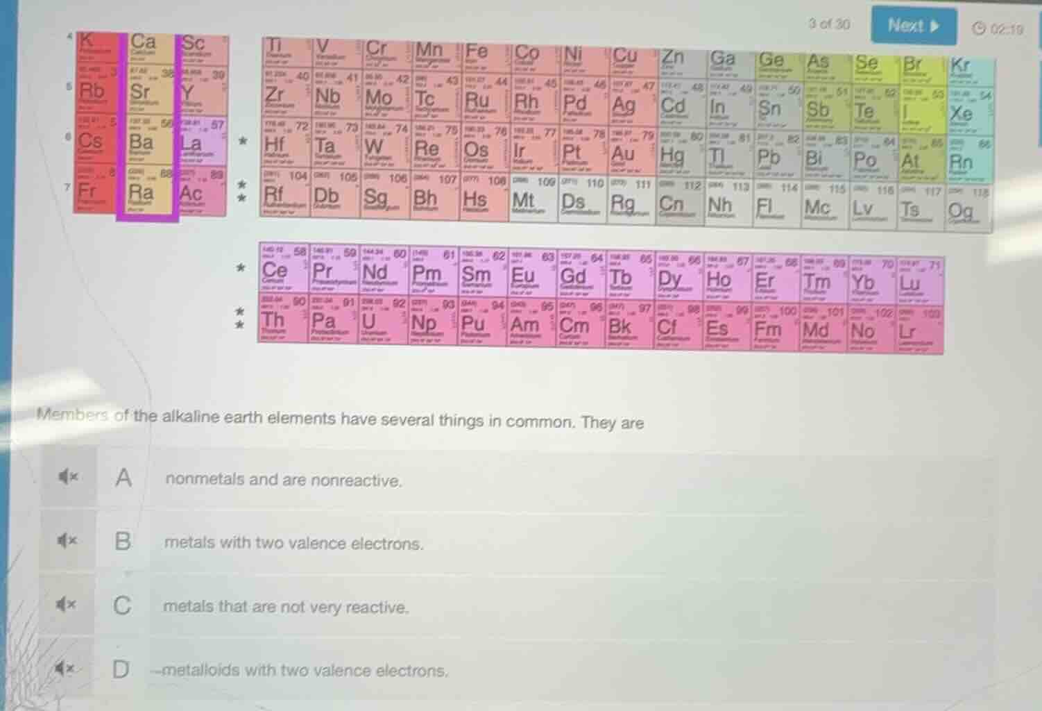 members of the alkaline earth elements have several things in common. t…
