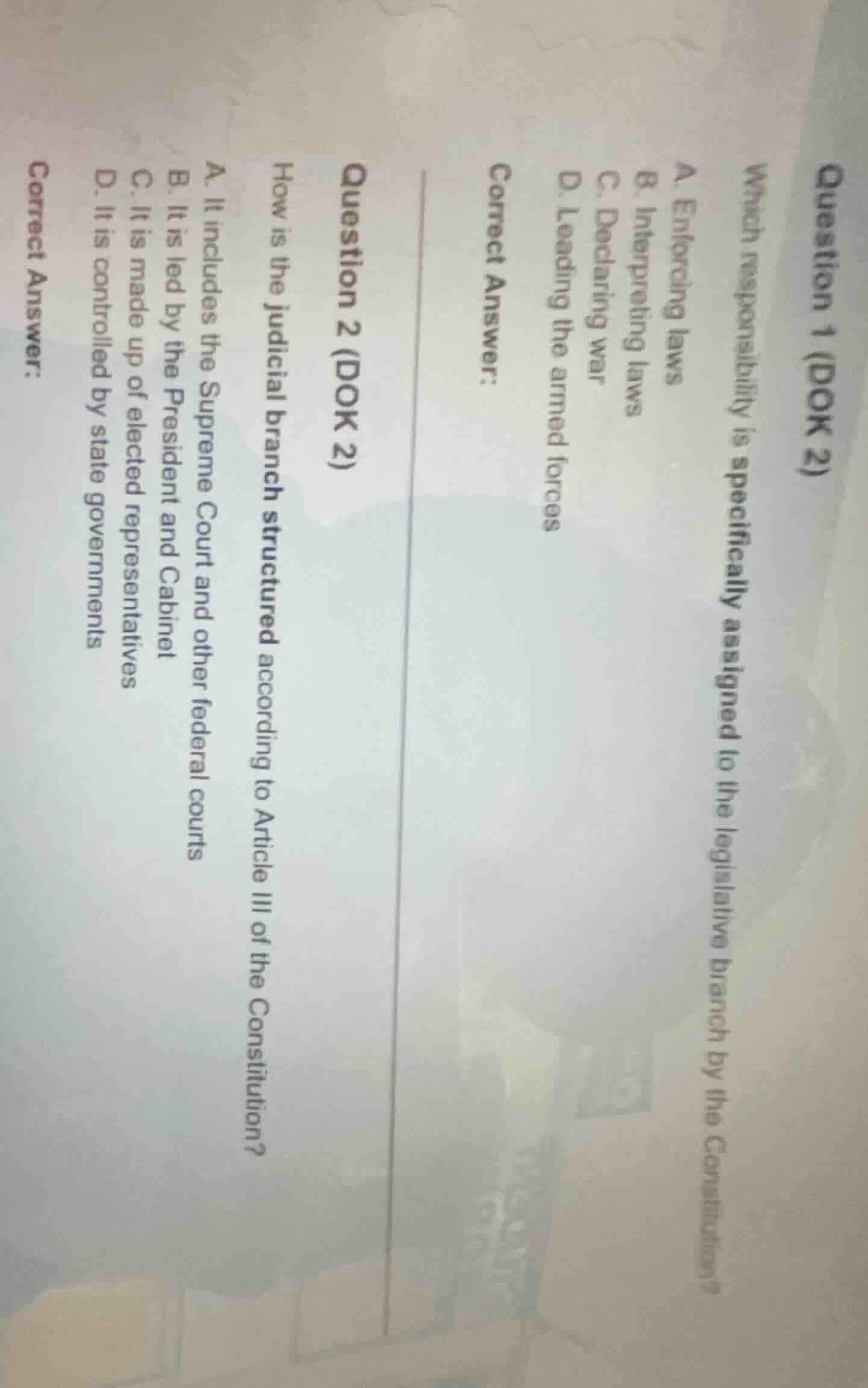 question 1 (dok 2) which responsibility is specifically assigned to the…