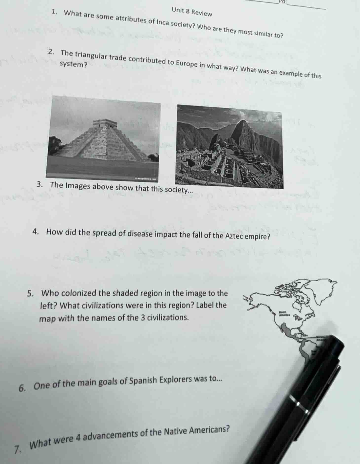 unit 8 review 1. what are some attributes of inca society? who are they…