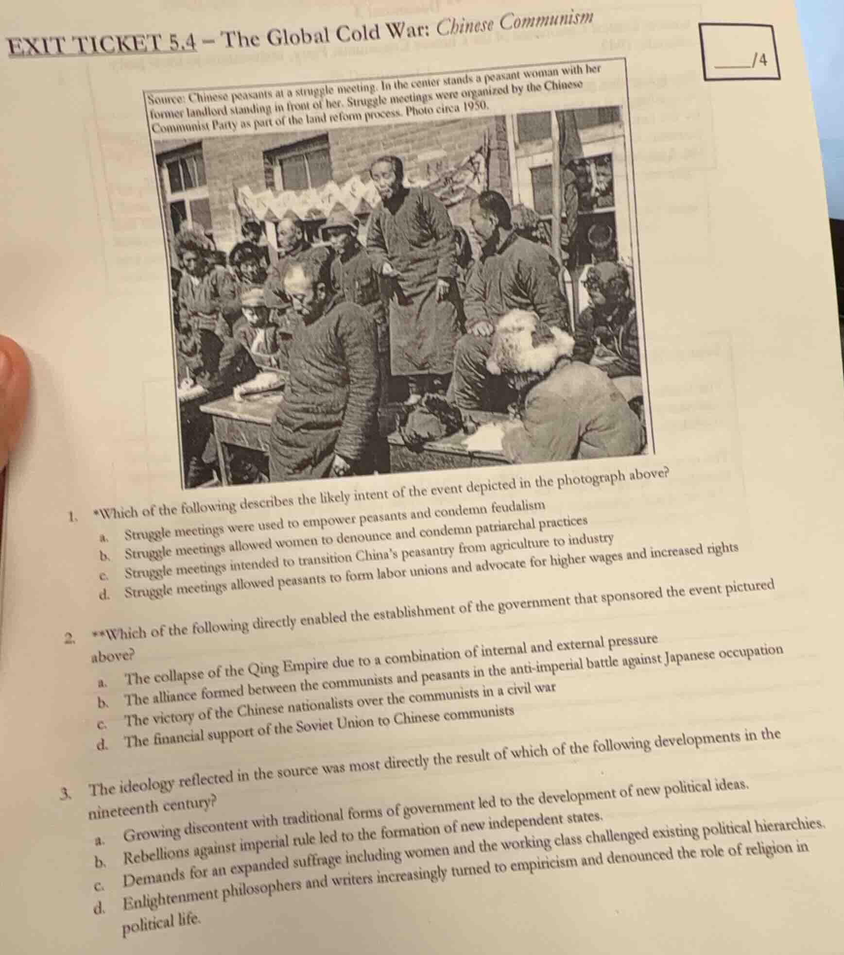 exit ticket 5.4 – the global cold war: chinese communism source: chines…