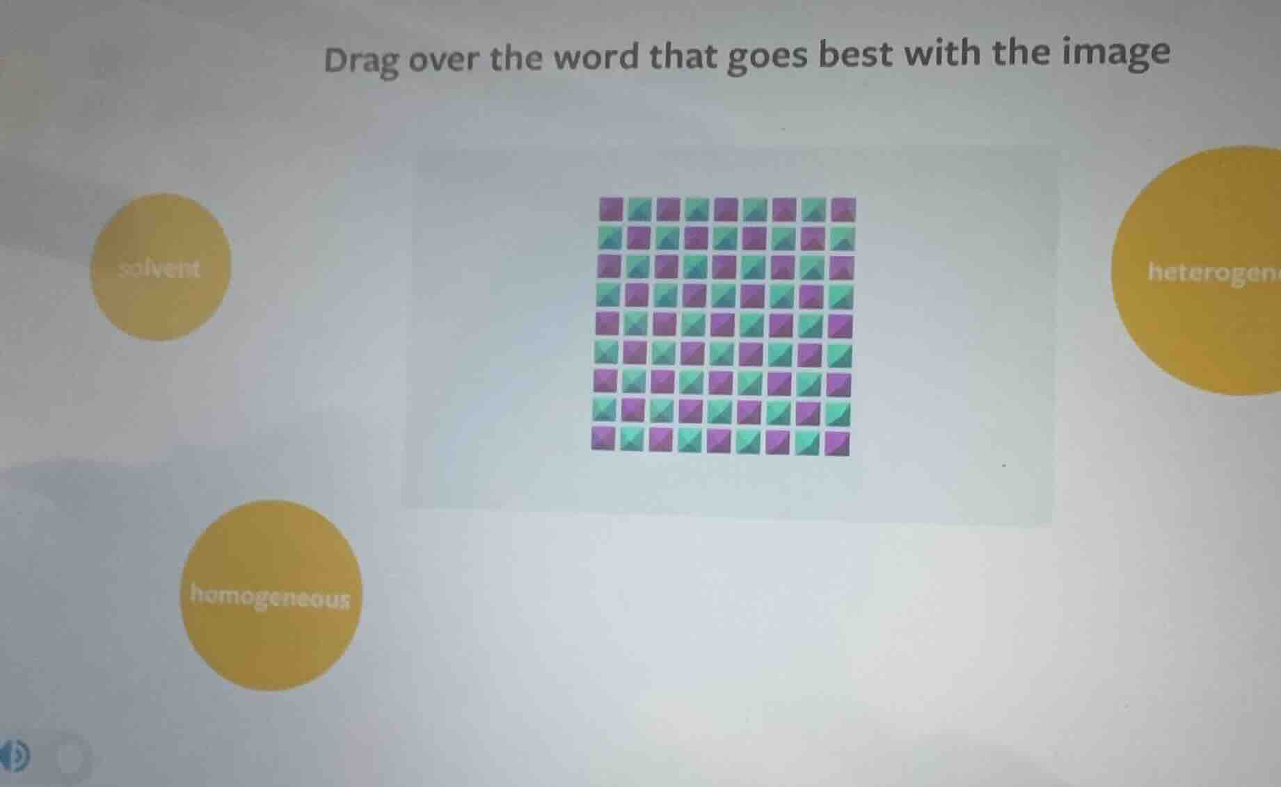 drag over the word that goes best with the image