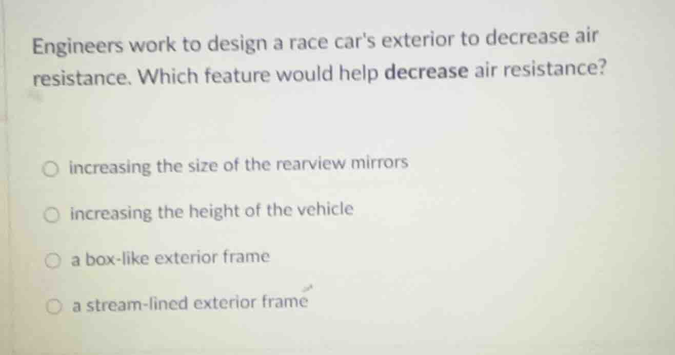 engineers work to design a race cars exterior to decrease air resistanc…
