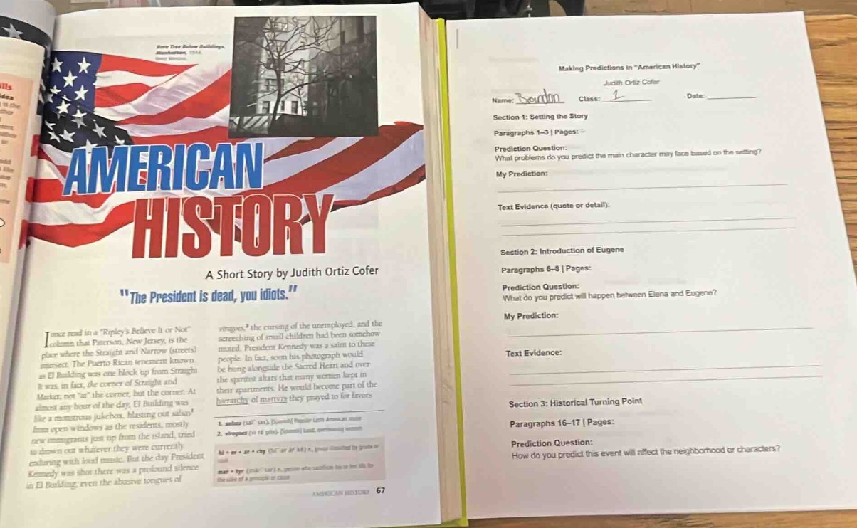 american history a short story by judith ortiz cofer \the president is …