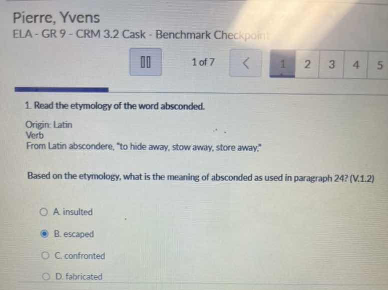 pierre, yvens ela - gr 9 - crm 3.2 cask - benchmark checkpoint 1 of 7 1…