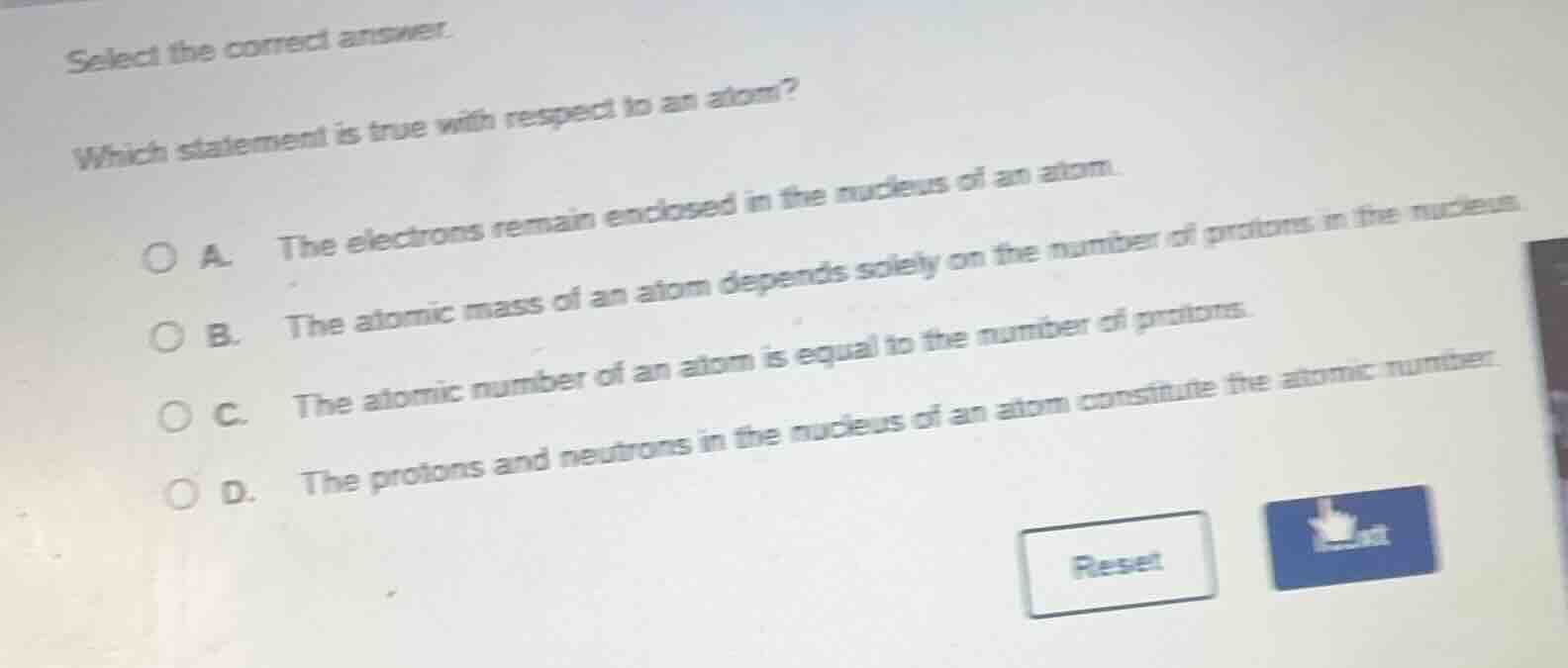 select the correct answer. which statement is true with respect to an a…