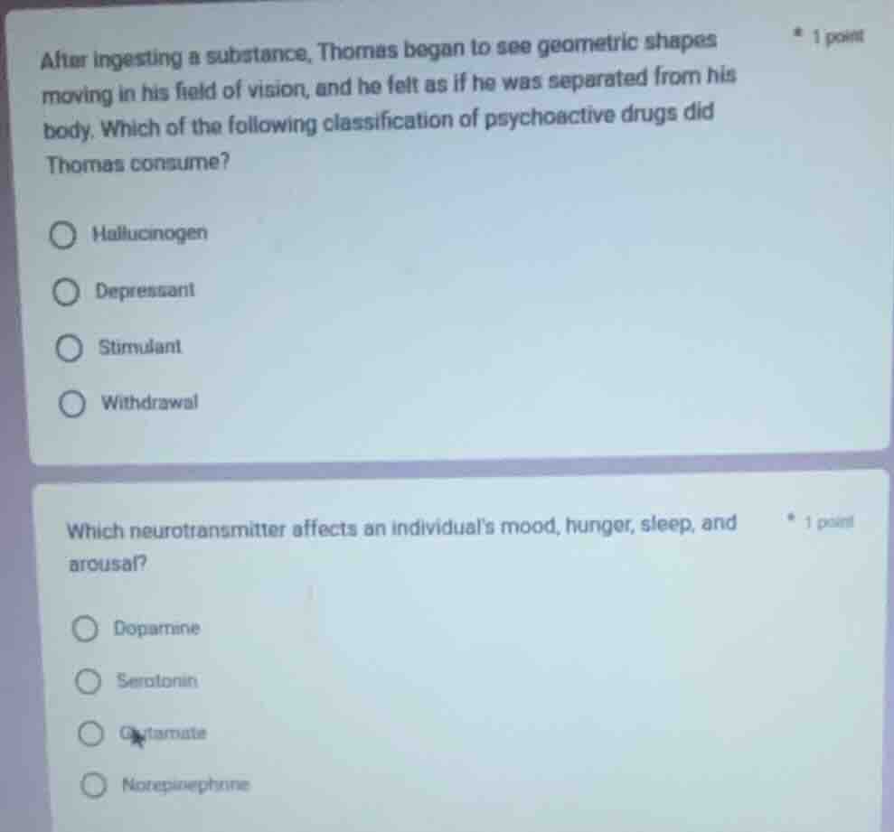 after ingesting a substance, thomas began to see geometric shapes movin…