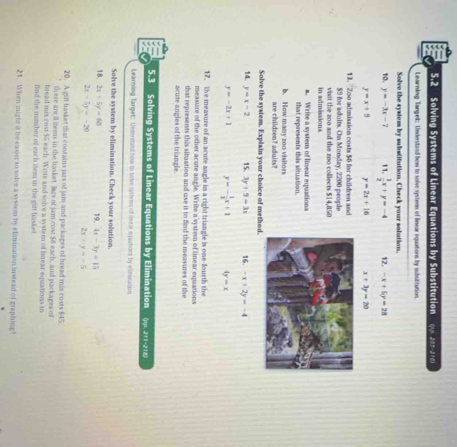 5.2 solving systems of linear equations by substitution learning target…