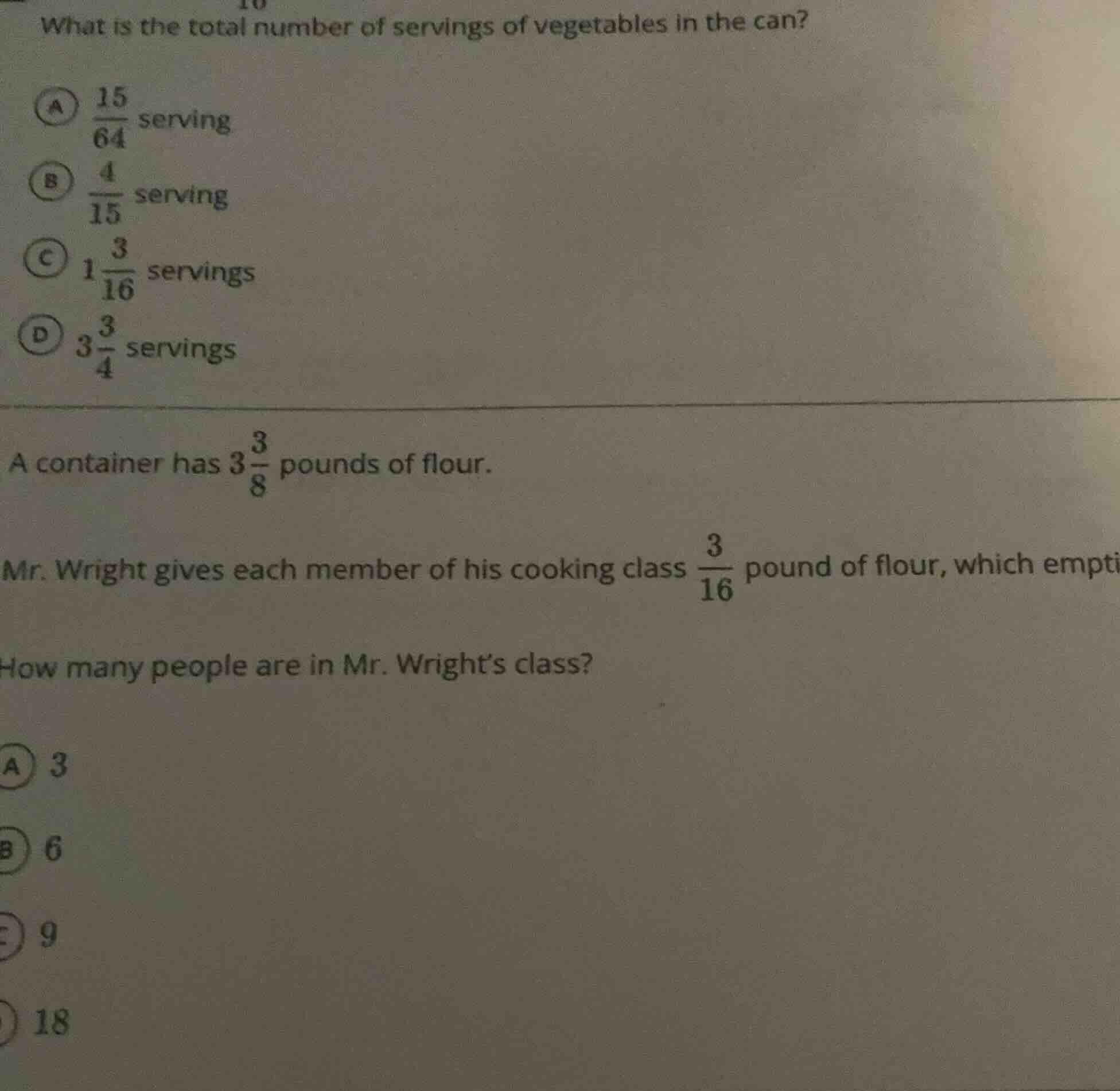 what is the total number of servings of vegetables in the can? a $\frac…