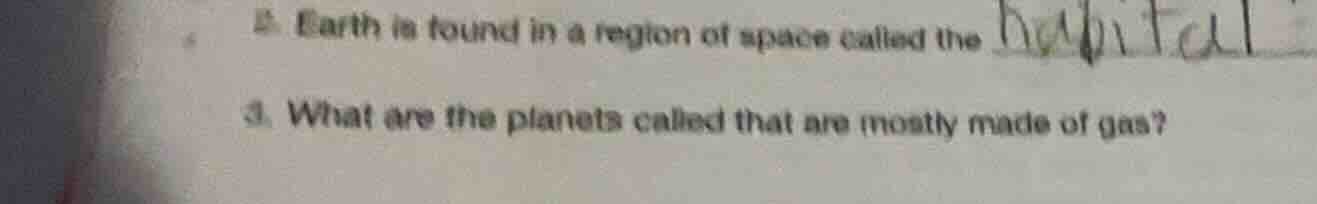 2. earth is found in a region of space called the 3. what are the plane…