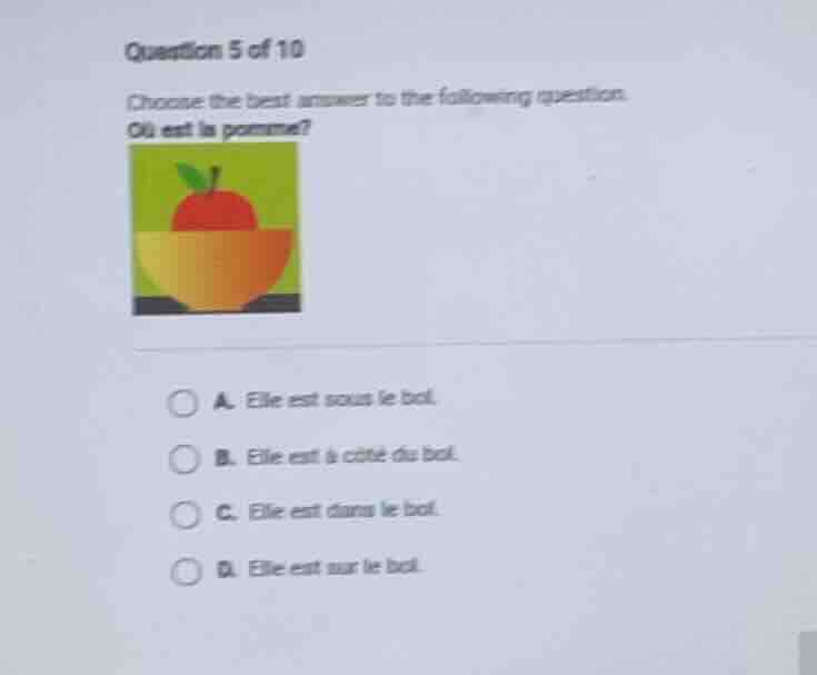 question 5 of 10 choose the best answer to the following question. où e…