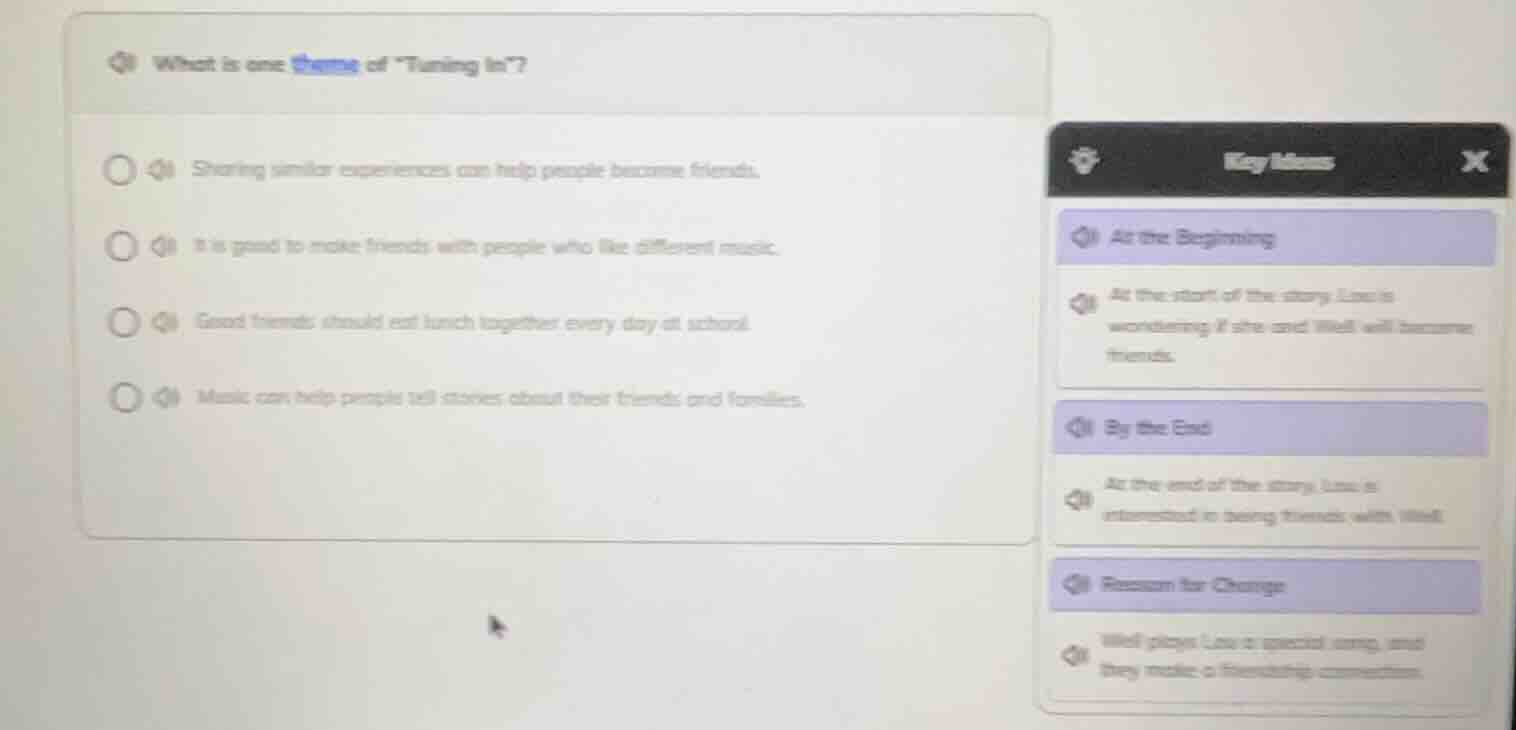 what is one theme of \tuning in\? - sharing similar experiences can hel…