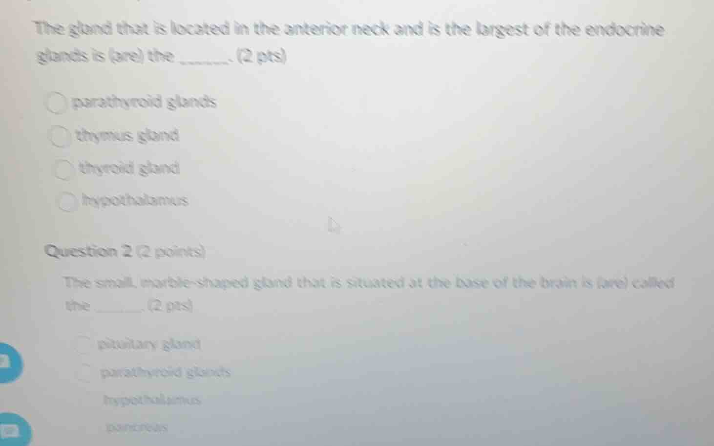 the gland that is located in the anterior neck and is the largest of th…