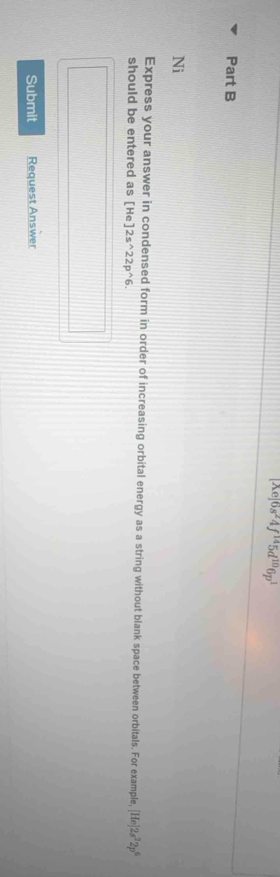 part b ni express your answer in condensed form in order of increasing …