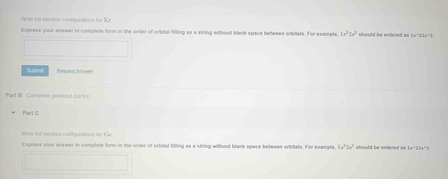 write full electron configurations for kr express your answer in comple…