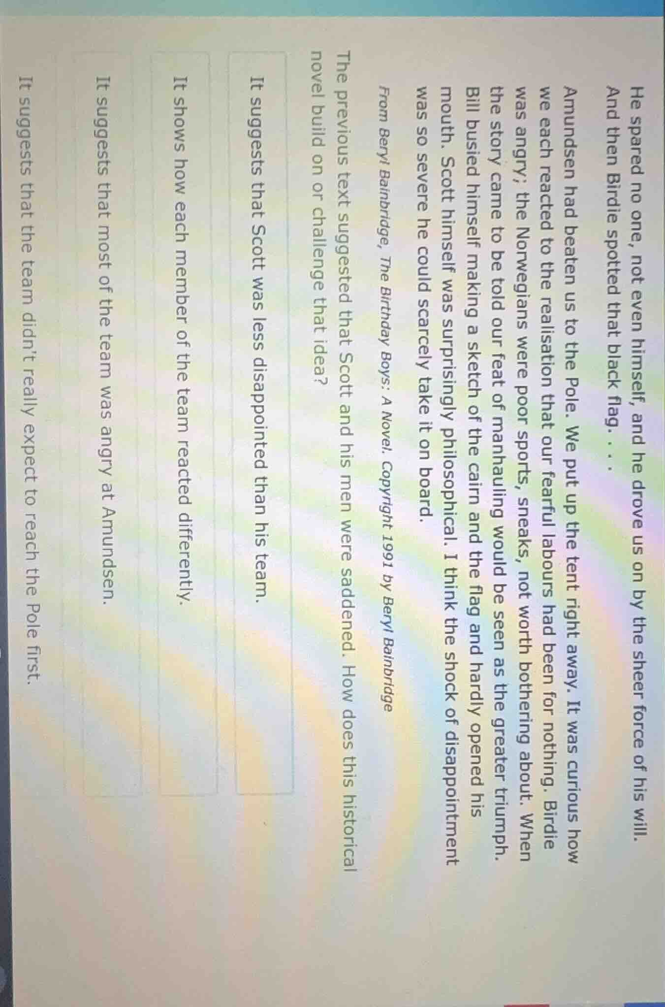 he spared no one, not even himself, and he drove us on by the sheer for…