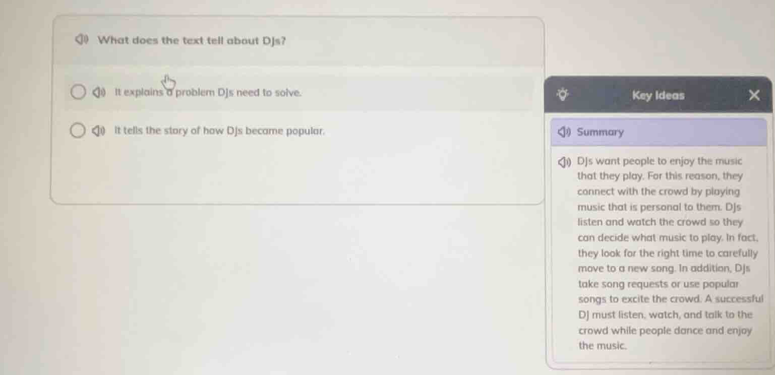 what does the text tell about djs? it explains a problem djs need to so…
