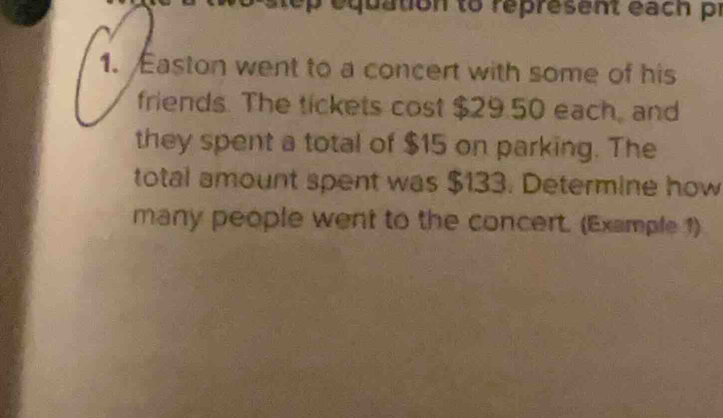 1. easton went to a concert with some of his friends. the tickets cost …