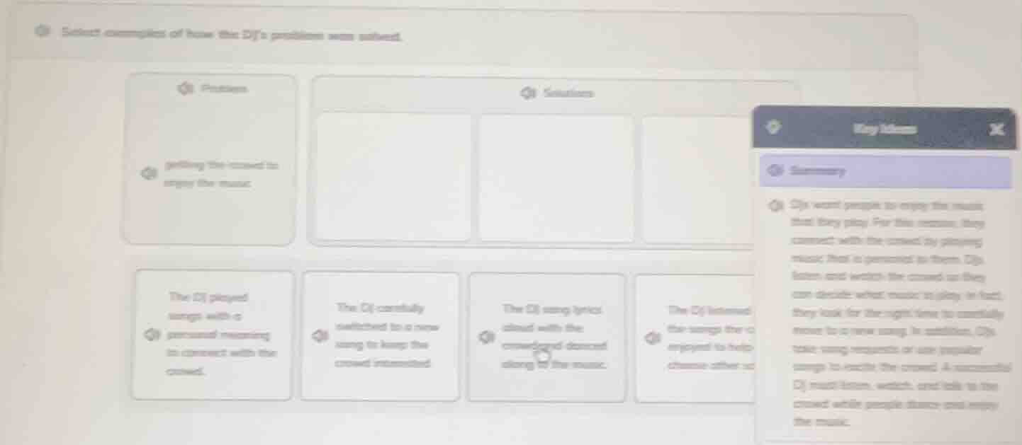 select examples of how the dj’s problems were solved. problems getting …