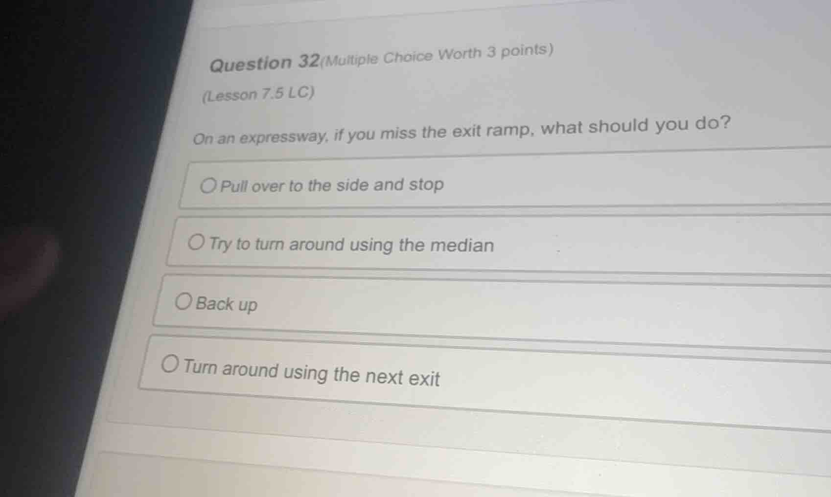 question 32 (multiple choice worth 3 points) (lesson 7.5 lc) on an expr…