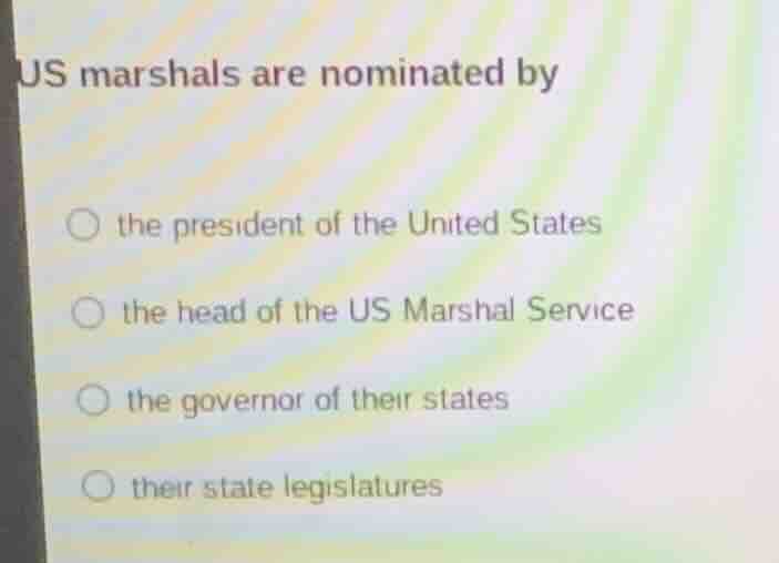 us marshals are nominated by the president of the united states the hea…