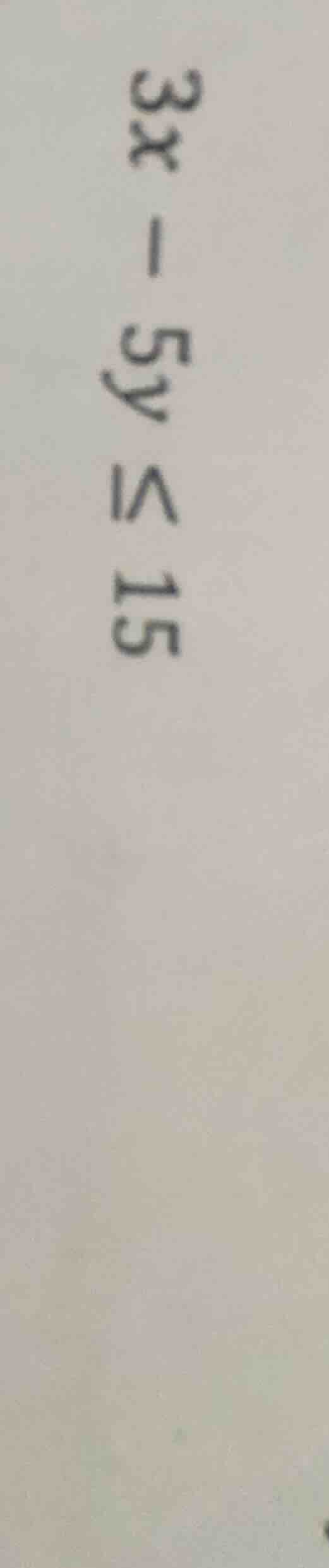 3x - 5y ≤ 15