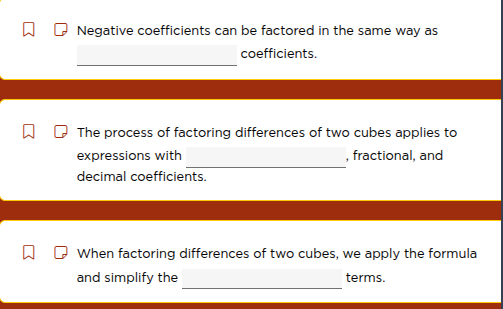 negative coefficients can be factored in the same way as __________ coe…