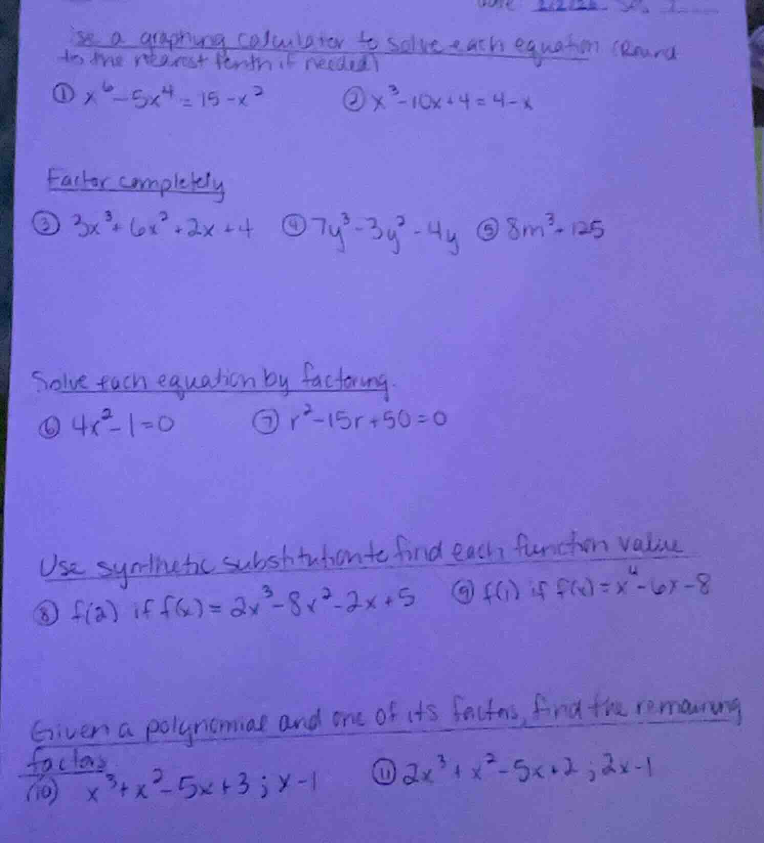 use a graphing calculator to solve each equation (round to the nearest …