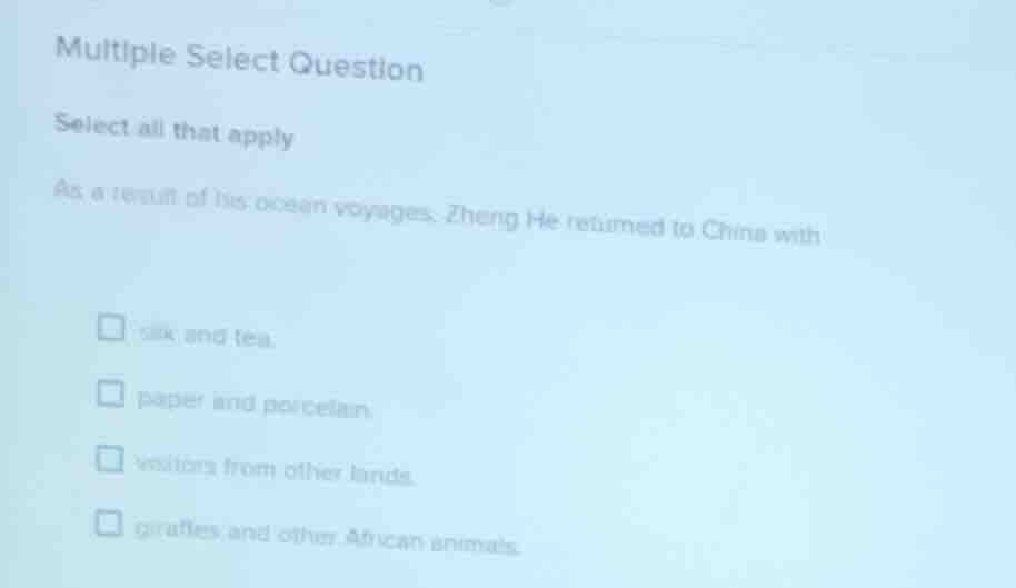 multiple select question select all that apply as a result of his ocean…