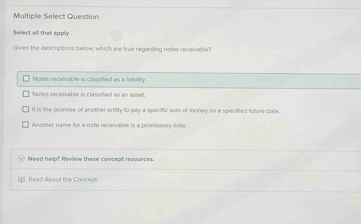 multiple select question select all that apply given the descriptions b…