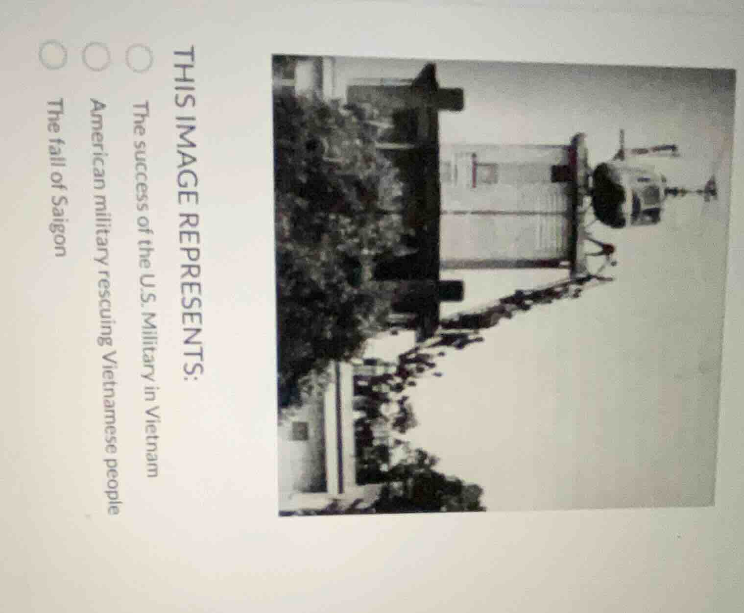 this image represents: the success of the u.s. military in vietnam amer…