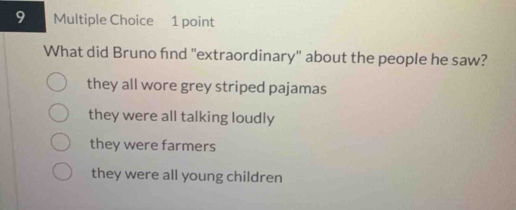 9 multiple choice 1 point what did bruno find \extraordinary\ about the…