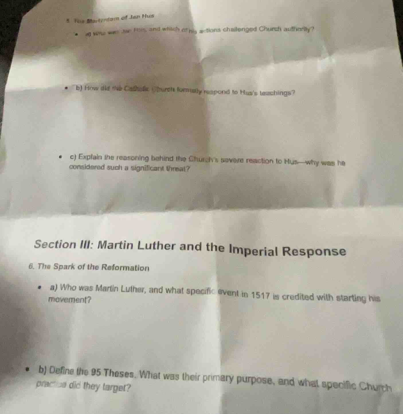 5 the martyrdom of jan hus - a) who was jan hus, and which of his actio…