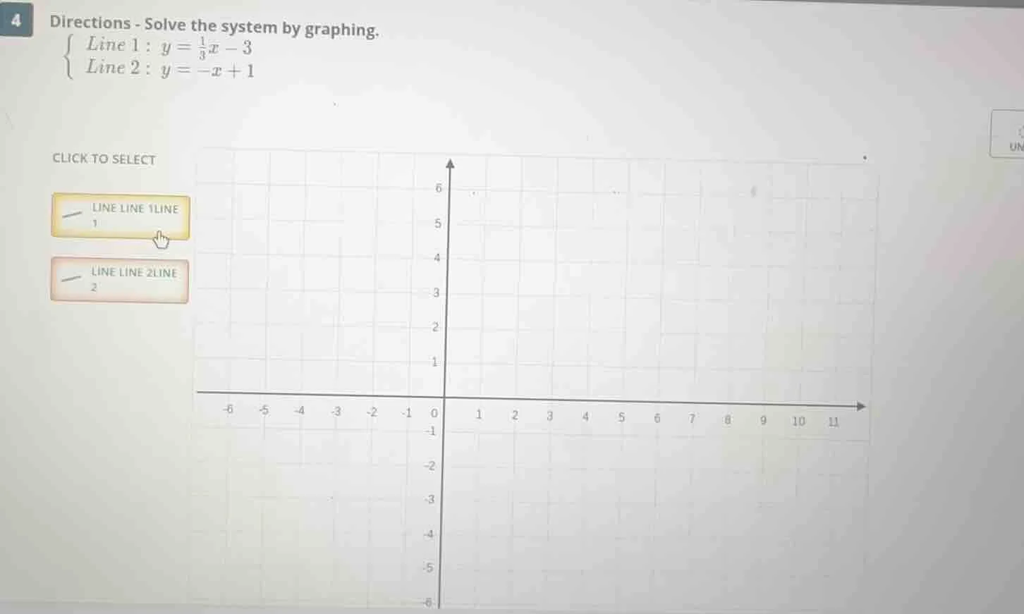 4 directions - solve the system by graphing. \\(\\begin{cases}\\text{li…