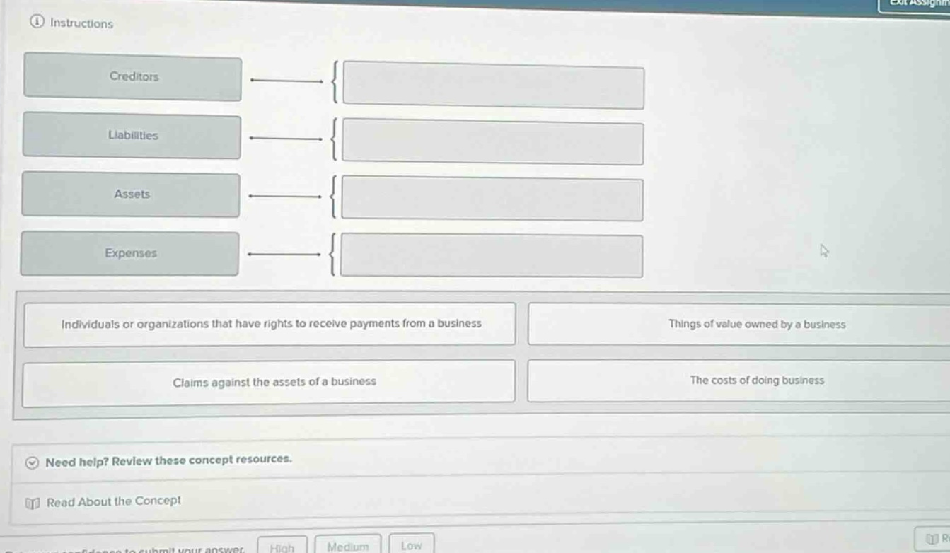 instructions creditors liabilities assets expenses individuals or organ…