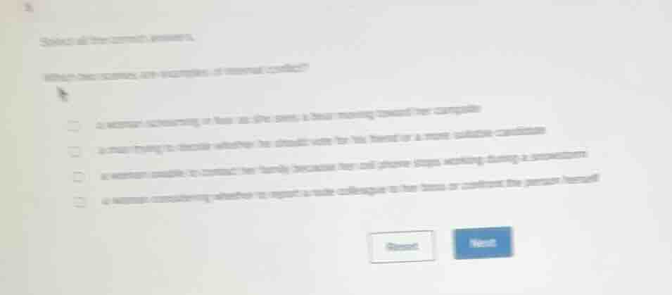 select all the correct answers. which two scenarios are examples of int…