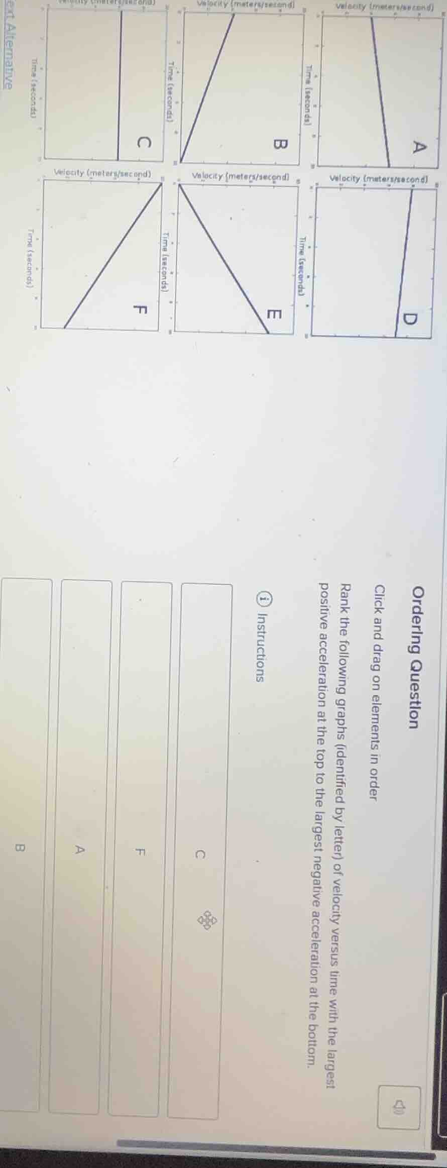 ordering question click and drag on elements in order rank the followin…