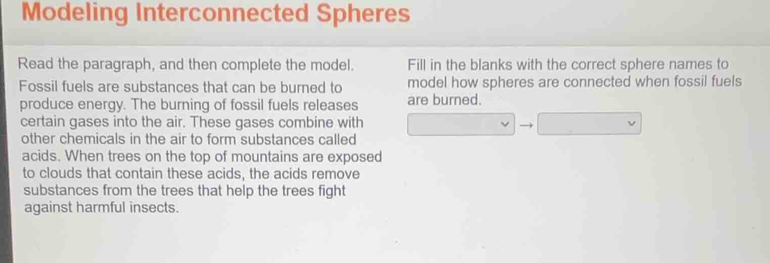 modeling interconnected spheres read the paragraph, and then complete t…