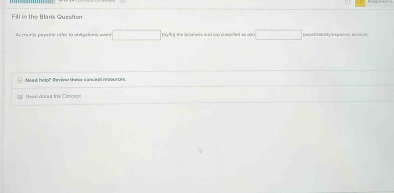 fill in the blank question accounts payable refer to obligations owed (…