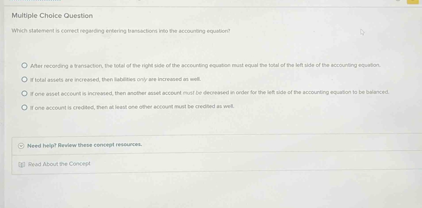 multiple choice question which statement is correct regarding entering …