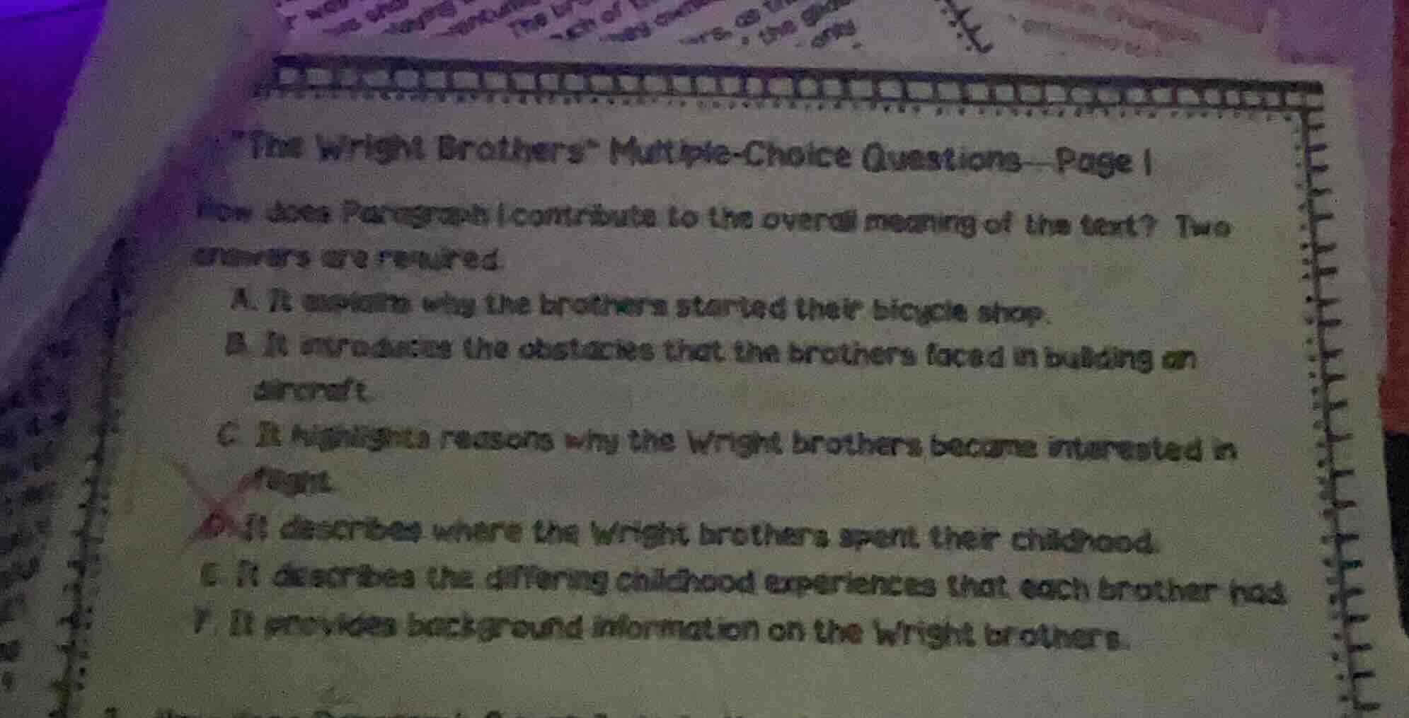 \the wright brothers\ multiple - choice questions - page 1 how does par…
