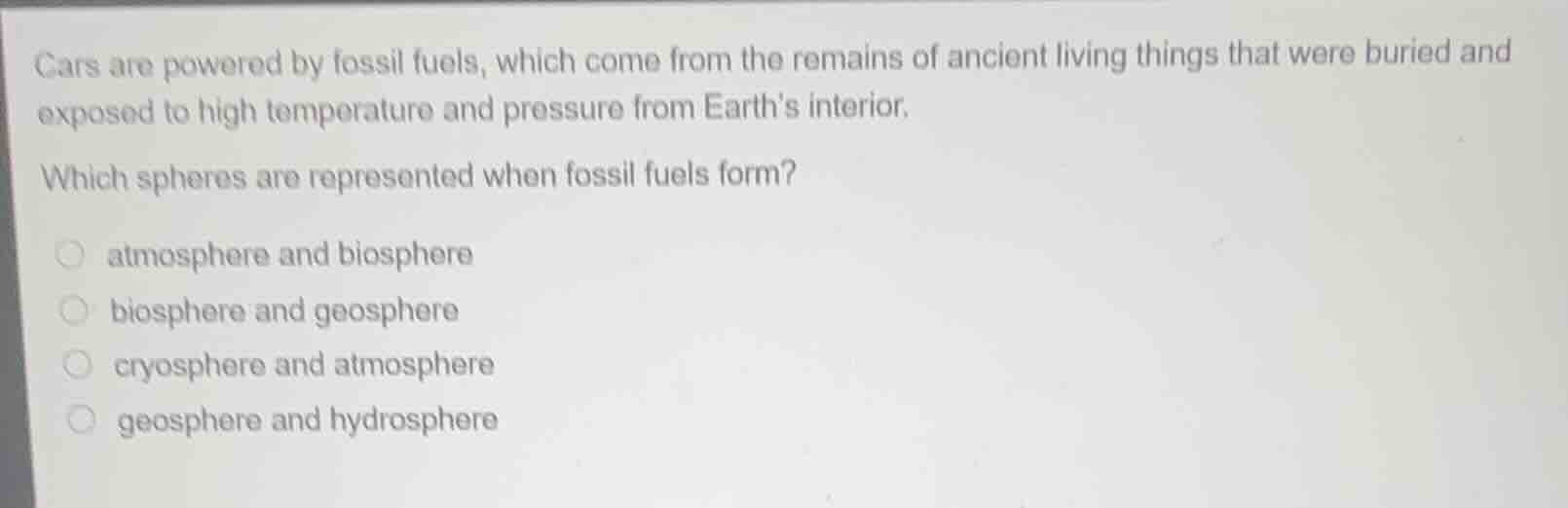cars are powered by fossil fuels, which come from the remains of ancien…