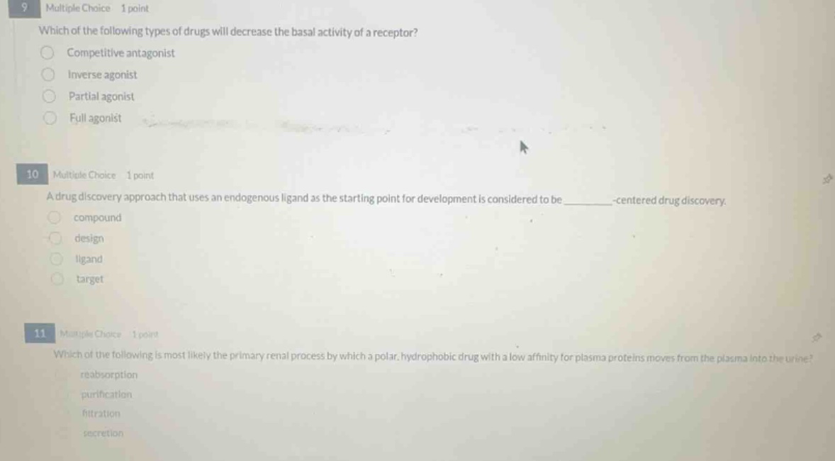 9 multiple choice 1 point which of the following types of drugs will de…