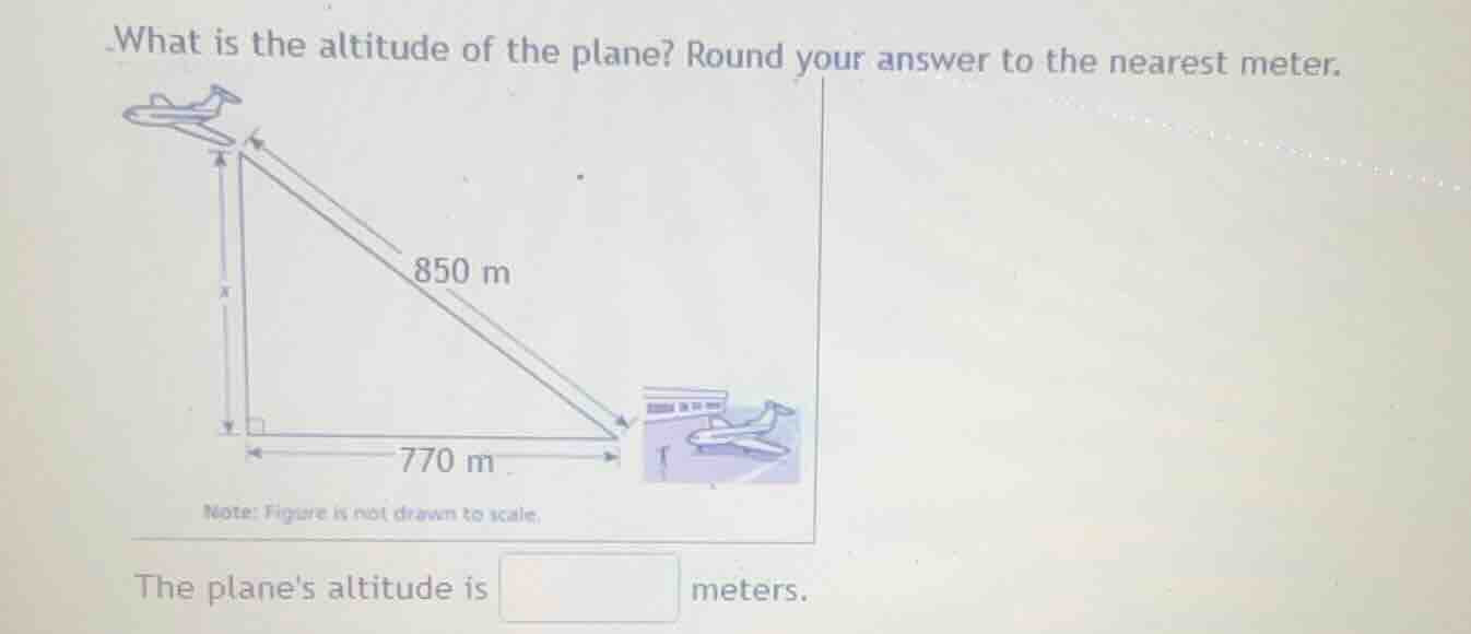 what is the altitude of the plane? round your answer to the nearest met…