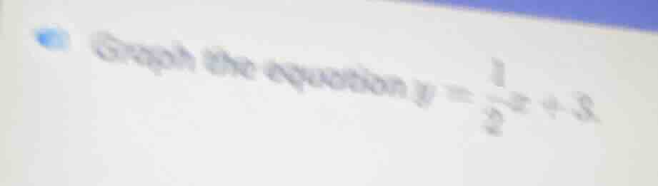 graph the equation $y = \\frac{1}{2}x + 3$