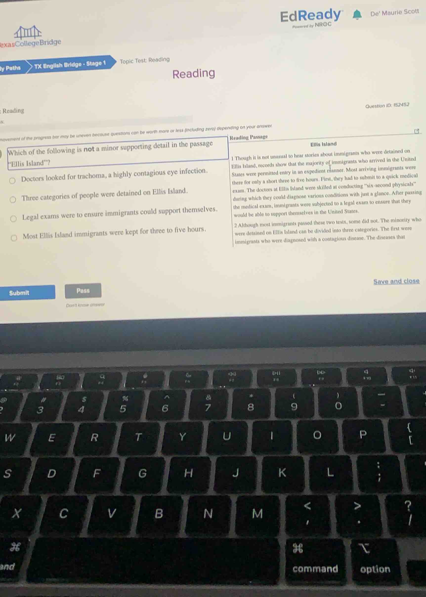 which of the following is not a minor supporting detail in the passage …