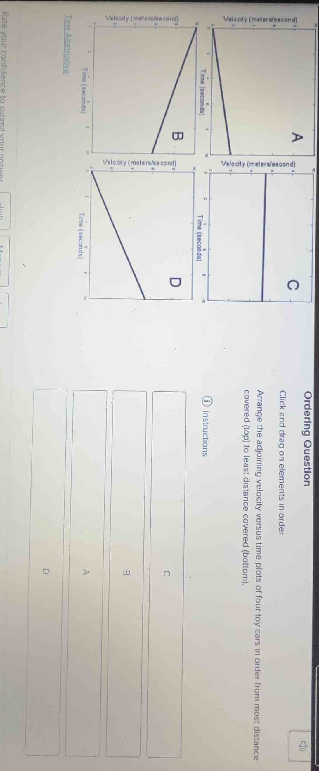 ordering question click and drag on elements in order arrange the adjoi…