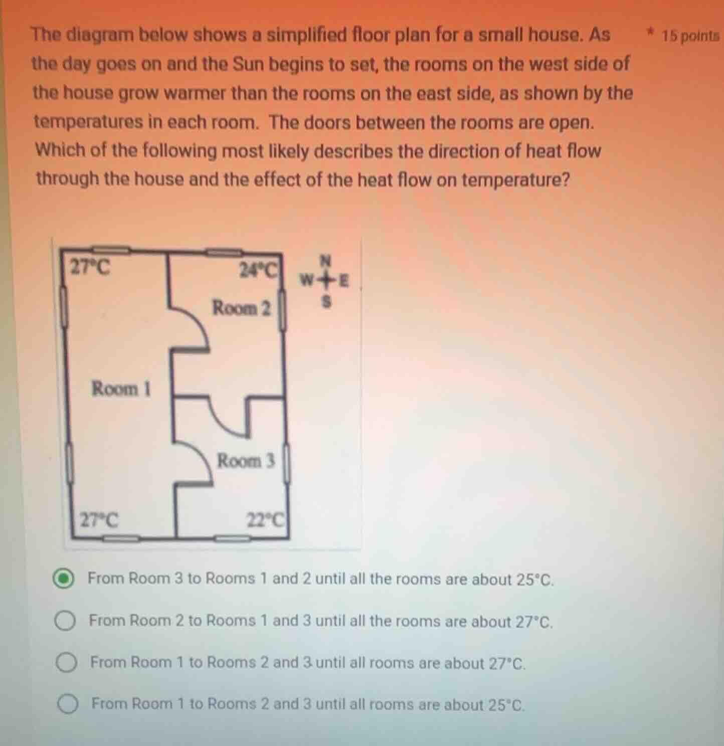 the diagram below shows a simplified floor plan for a small house. as t…