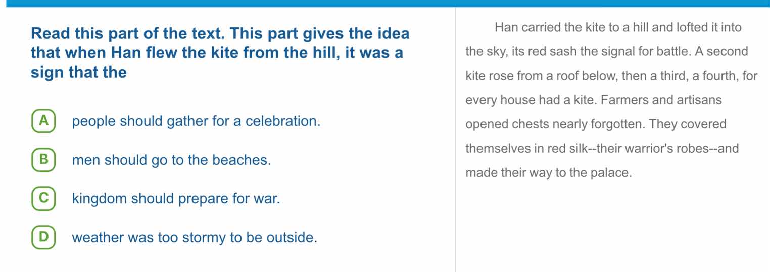 read this part of the text. this part gives the idea that when han flew…