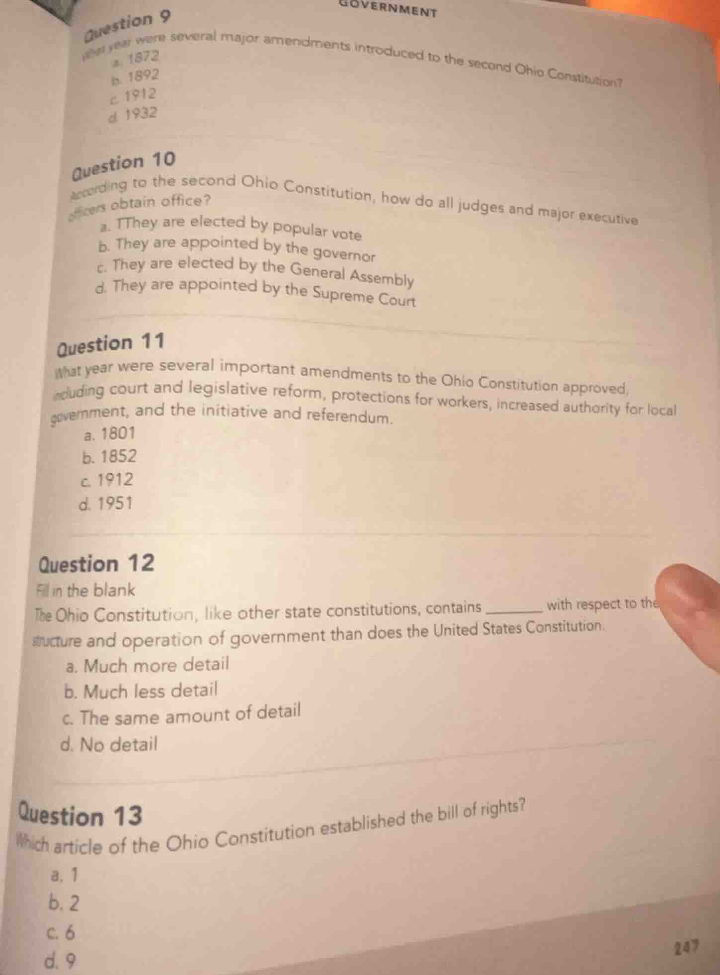 question 9 last year were several major amendments introduced to the se…